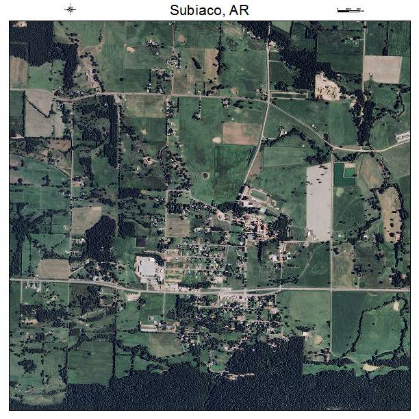 Subiaco, AR air photo map
