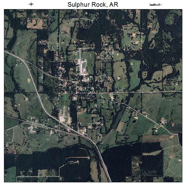 Sulphur Rock, AR air photo map