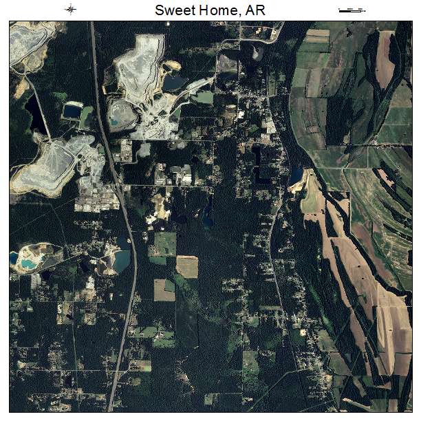Sweet Home, AR air photo map