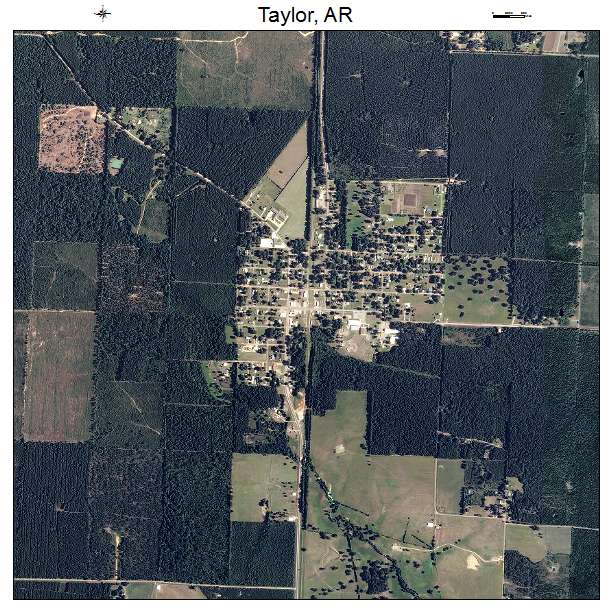 Taylor, AR air photo map