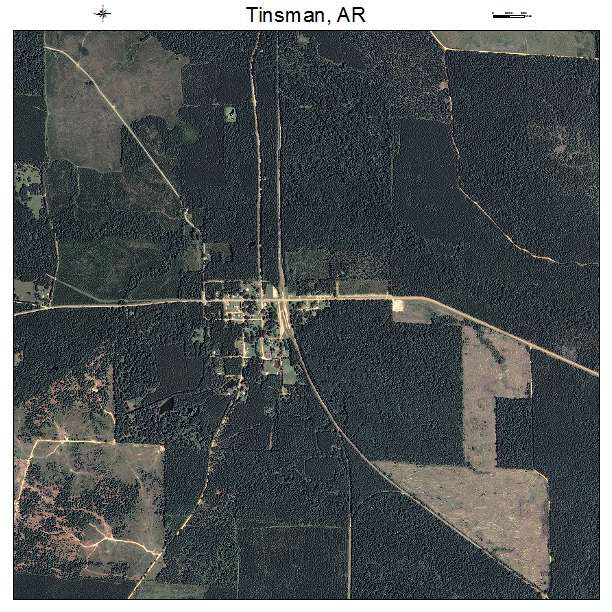 Tinsman, AR air photo map