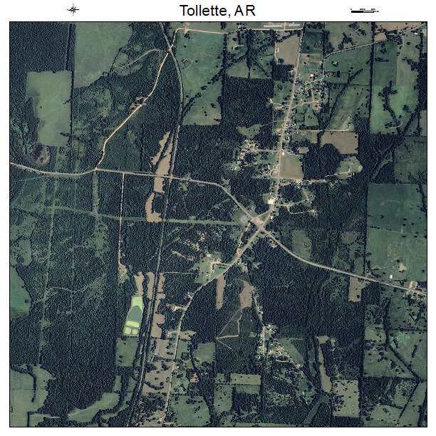 Tollette, AR air photo map