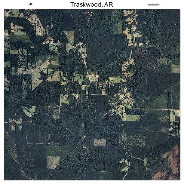 Traskwood, AR air photo map
