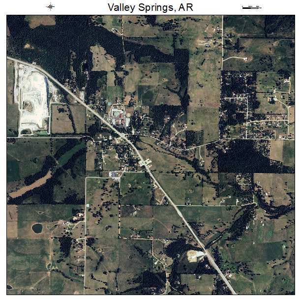 Valley Springs, AR air photo map