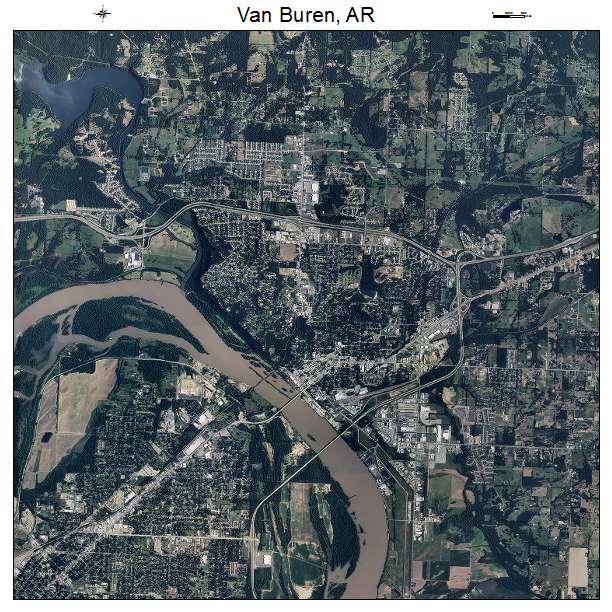 Van Buren, AR air photo map
