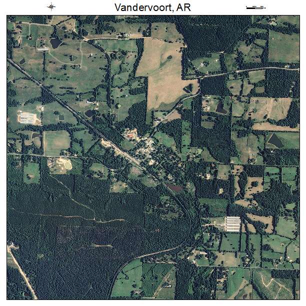 Vandervoort, AR air photo map