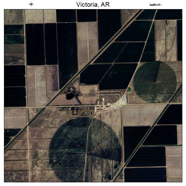 Victoria, AR air photo map