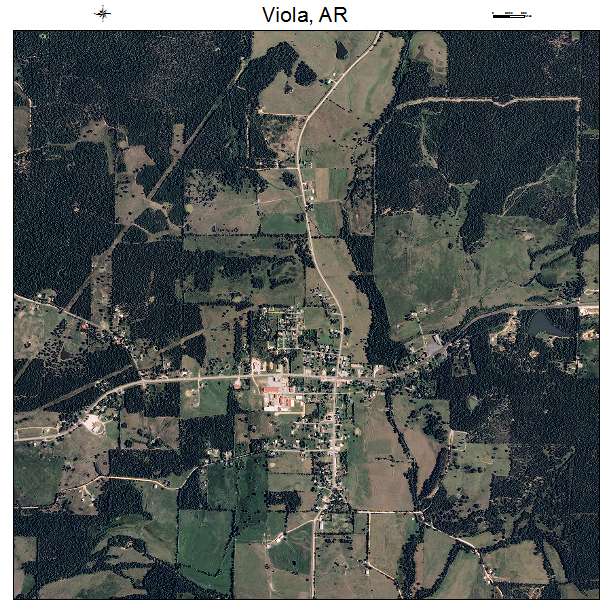 Viola, AR air photo map