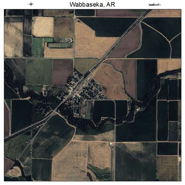 Wabbaseka, AR air photo map