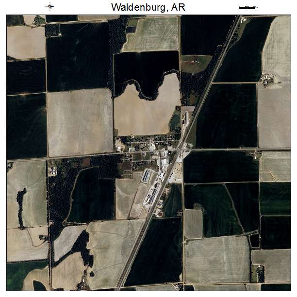 Waldenburg, AR air photo map
