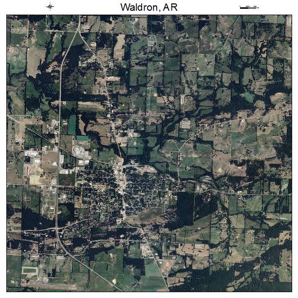 Waldron, AR air photo map