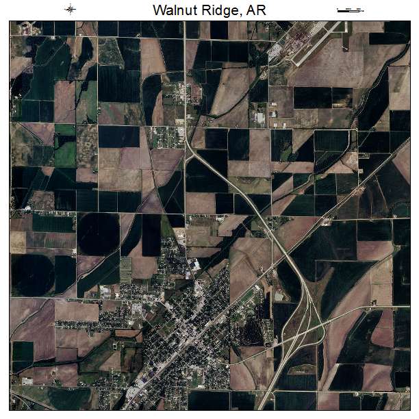 Walnut Ridge, AR air photo map