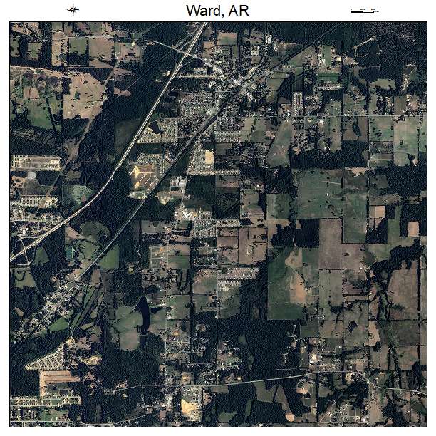 Ward, AR air photo map