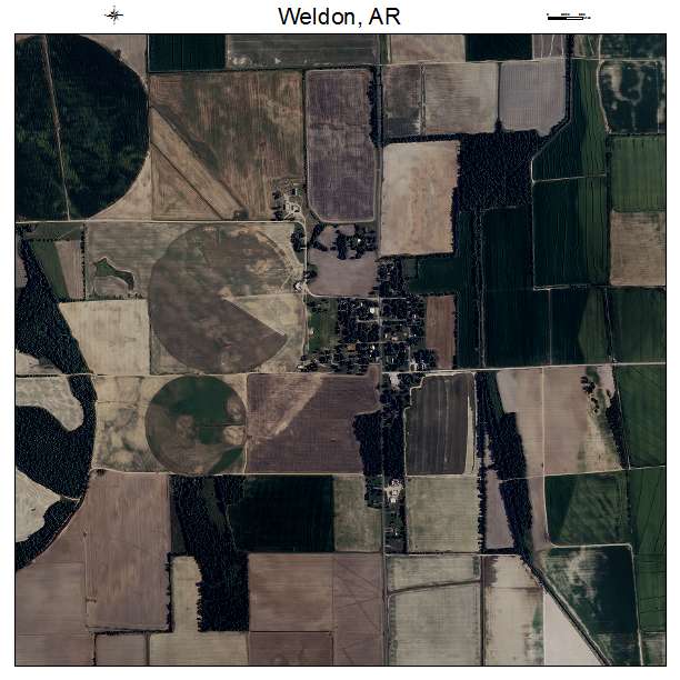 Weldon, AR air photo map