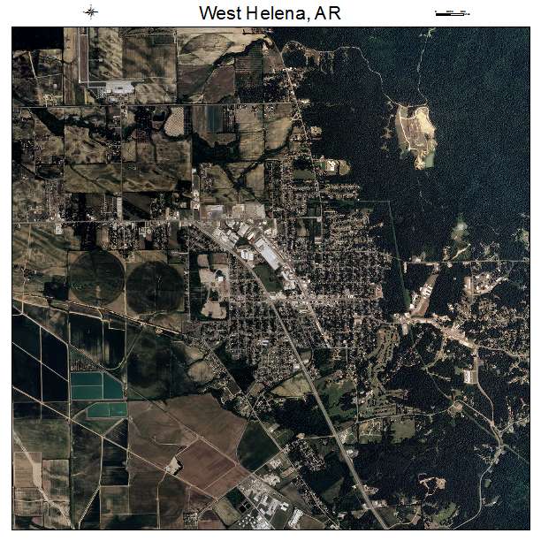 West Helena, AR air photo map