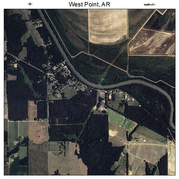 West Point, AR air photo map