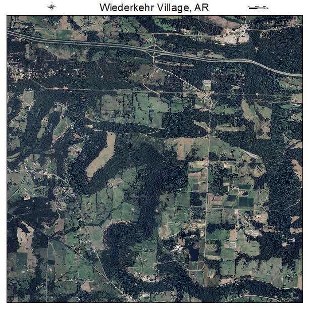 Wiederkehr Village, AR air photo map