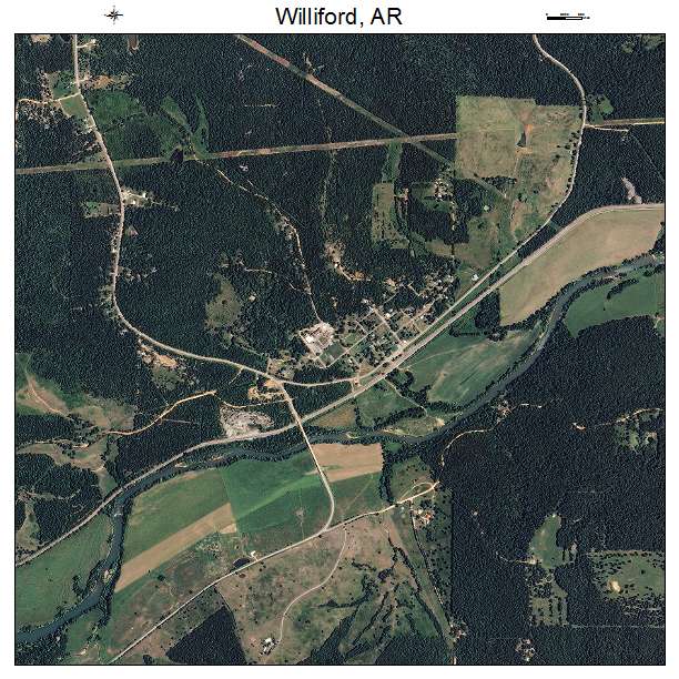 Williford, AR air photo map