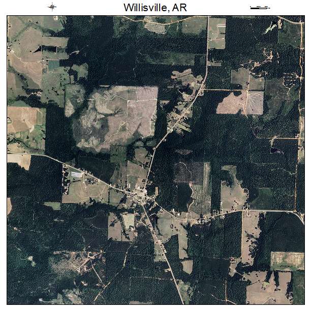 Willisville, AR air photo map