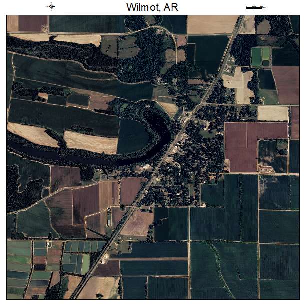 Wilmot, AR air photo map