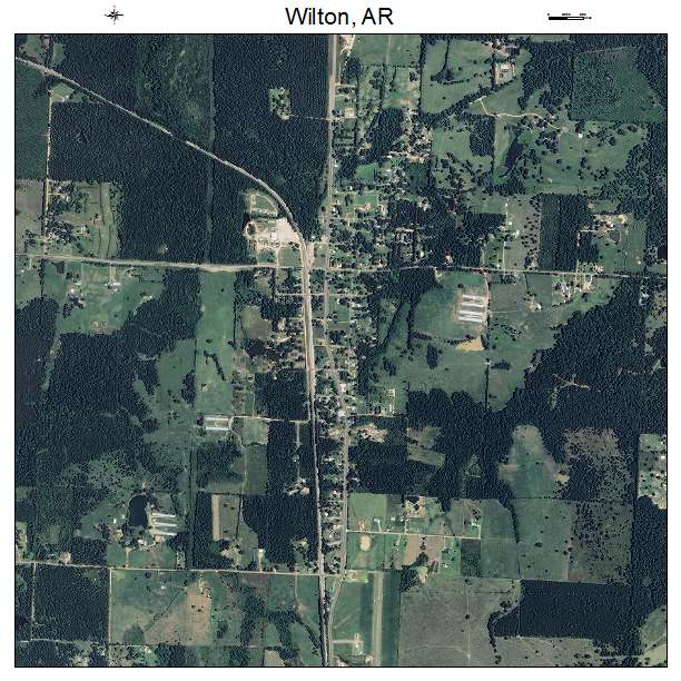 Wilton, AR air photo map
