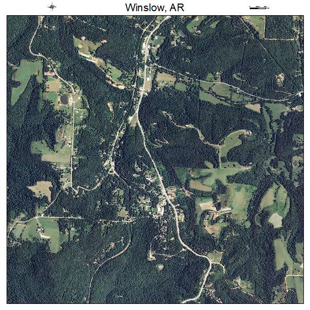 Winslow, AR air photo map
