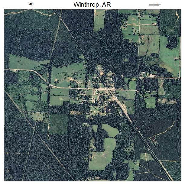 Winthrop, AR air photo map