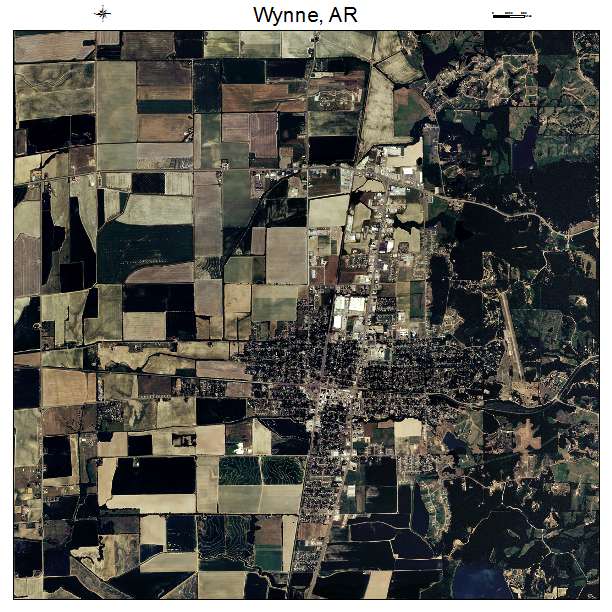 Wynne, AR air photo map