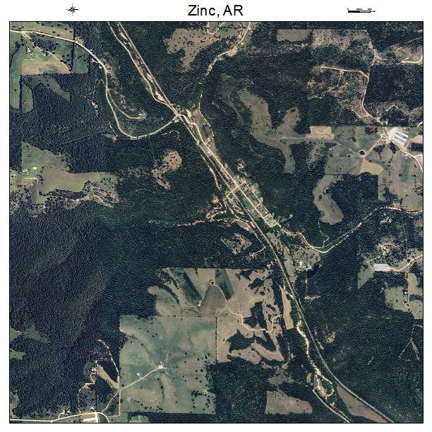 Zinc, AR air photo map