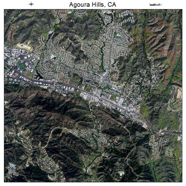 Agoura Hills, CA air photo map