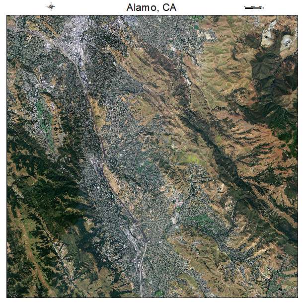 Alamo, CA air photo map