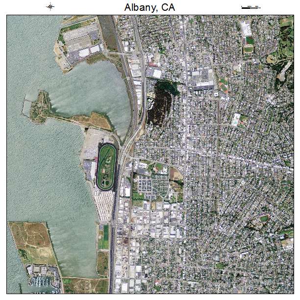 Albany, CA air photo map