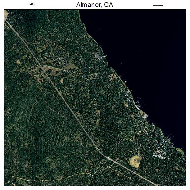 Almanor, CA air photo map