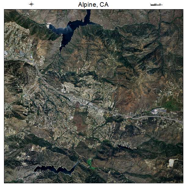 Alpine, CA air photo map
