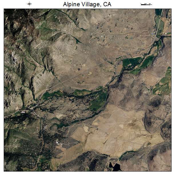 Alpine Village, CA air photo map