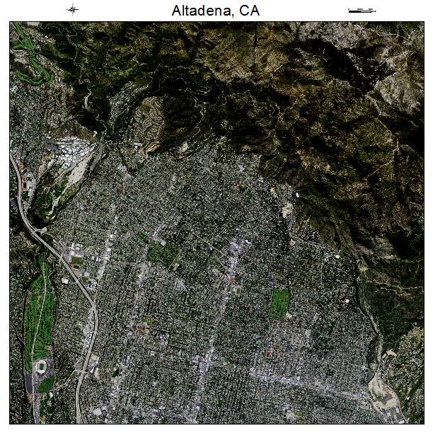 Altadena, CA air photo map