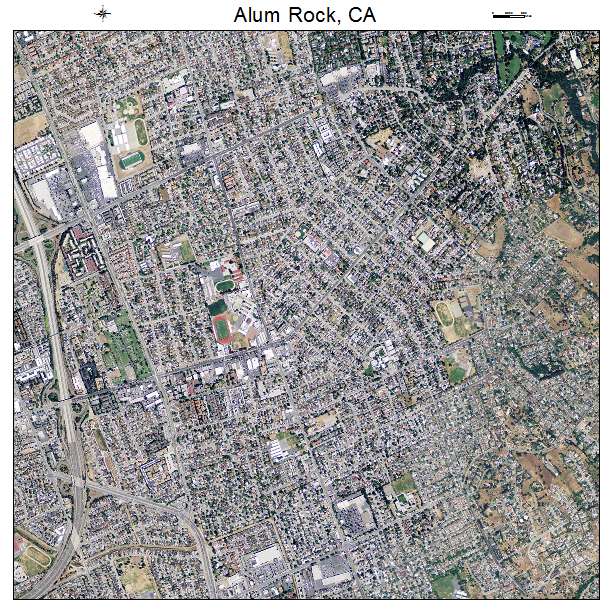 Alum Rock, CA air photo map