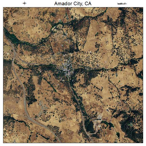 Amador City, CA air photo map