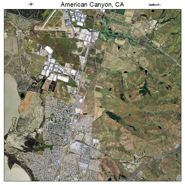 American Canyon, CA air photo map