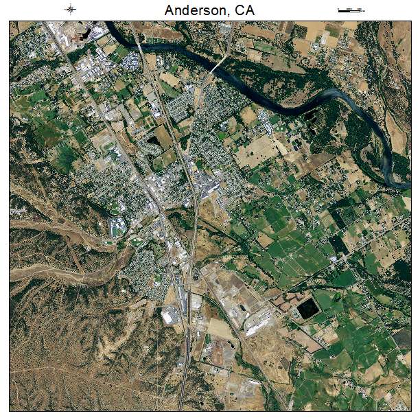 Anderson, CA air photo map
