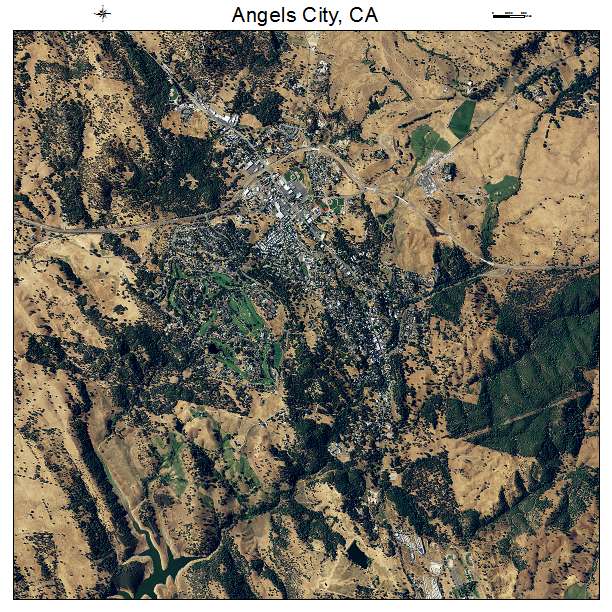 Angels City, CA air photo map