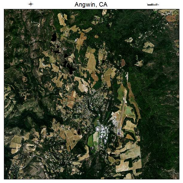 Angwin, CA air photo map
