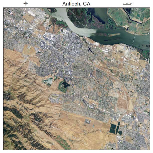 Antioch, CA air photo map