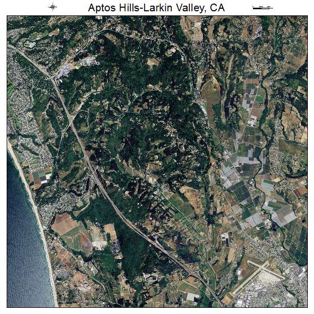 Aptos Hills Larkin Valley, CA air photo map