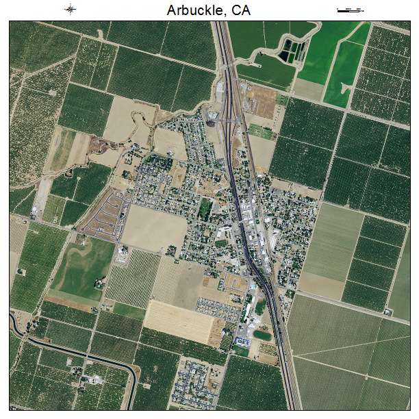 Arbuckle, CA air photo map