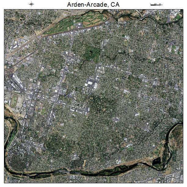 Arden Arcade, CA air photo map