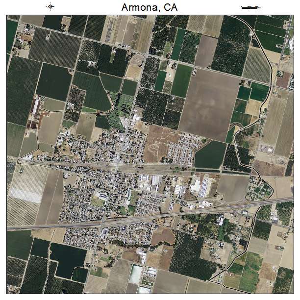 Armona, CA air photo map