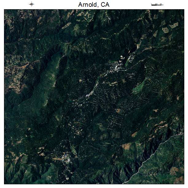 Arnold, CA air photo map