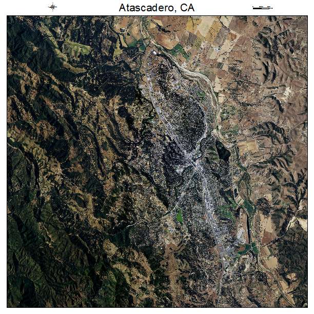 Atascadero, CA air photo map