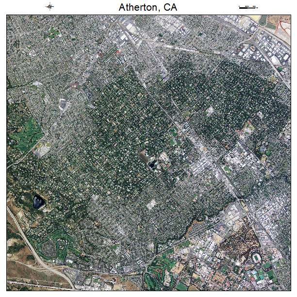 Atherton, CA air photo map